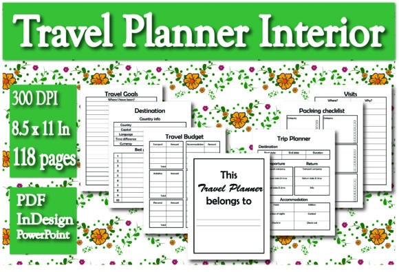 Download KDP Travel Planner Interior - Planner Collection
