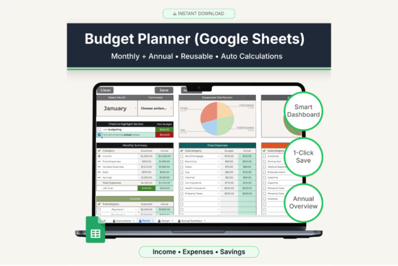Download Budget Planner for Google Sheets - Planner Collection