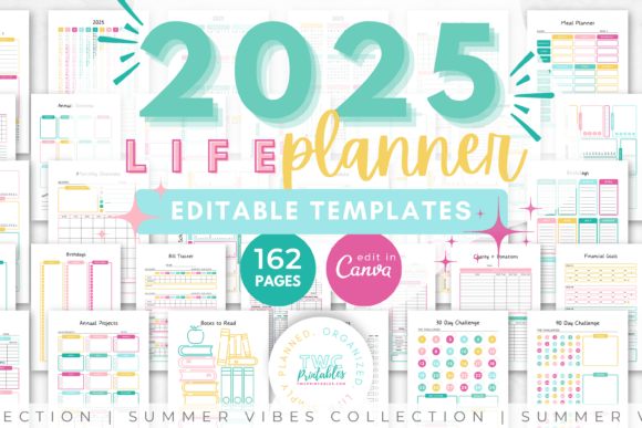Download 2025 Planner Canva Templates | SUMMER - Planner Collection