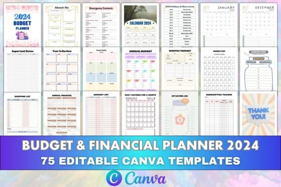 Download Editable Budget &amp; Financial Planner 2024 - Financial planner Collection