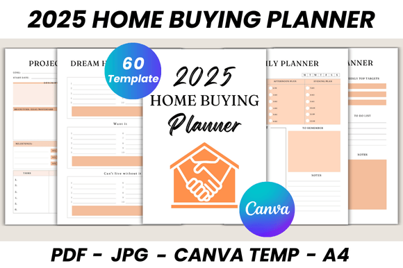 Download 2025 Home Buying Planner Canva Template - Planner Collection