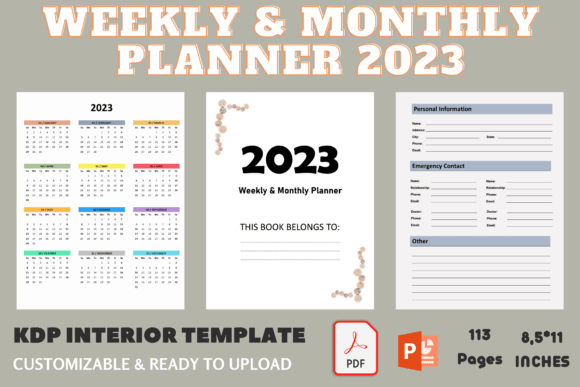 Download 2023 Weekly/Monthly Planner and Calendar - Planner Collection