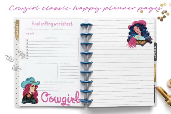 Download Pink Western Classic Happy Planner Set - Planner Collection