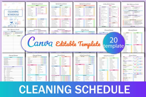 Download Cleaning Schedule Canva - Cleaning Collection