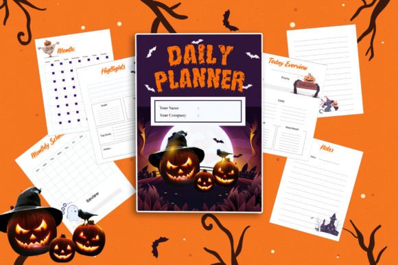 Download Halloween Planner Interior and Stickers - Planner Collection