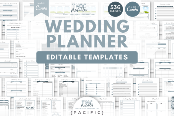 Download Wedding Planner Canva Templates | PAC - Planner Collection