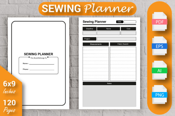 Download Sewing Planner  - KDP Interior - Planner Collection