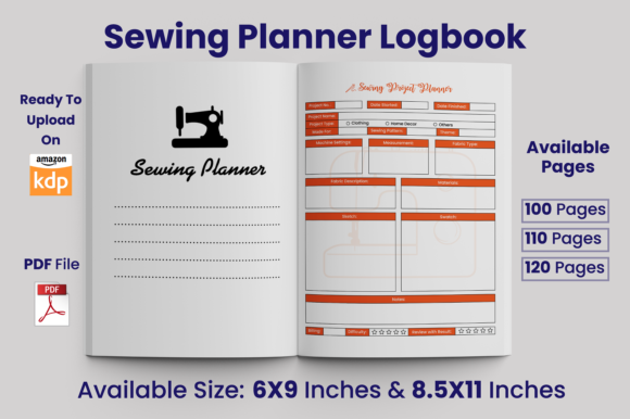 Download Sewing Project Planner KDP Interior - Planner Collection