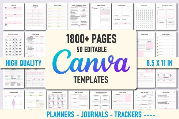 Download 50 Editable Canva Planners Template - Planner Collection
