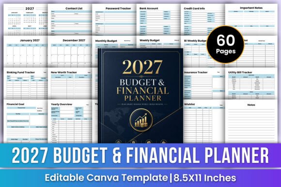 Download 2027 Budget Planner | Finance &amp; Savings - Planner Collection
