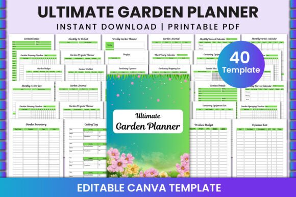 Download Ultimate Garden Planner for Canva KDP - Planner Collection