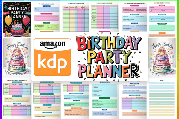 Download Birthday Party Planner 🎉 KDP Interiors - Planner Collection