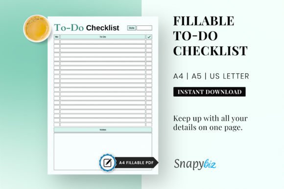 Download To Do Checklist Printable Planner PDF - Planner Collection