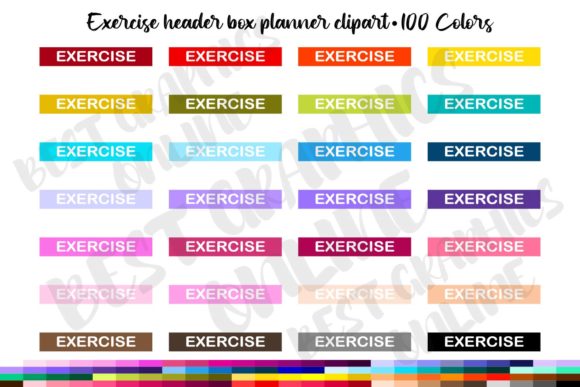 Download 100 Exercise Header Planner Header Box - Planner Collection