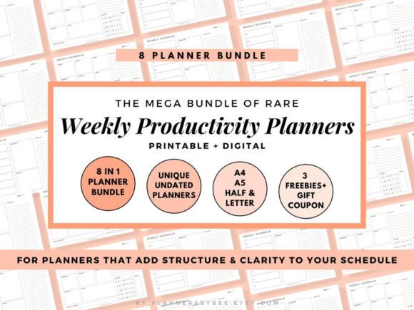 Download Best Weekly Undated Printable Planner - Planner Collection