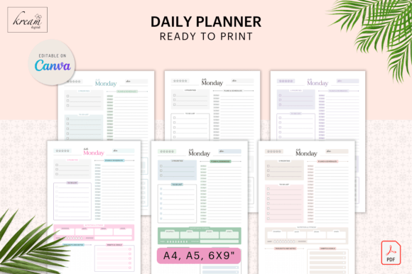 Download CANVA Template Daily Planner - Planner Collection