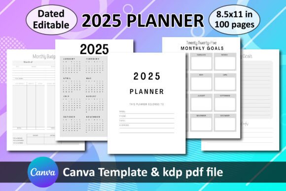 Download 2025 Planner - Canva Template &amp; PDF - Planner Collection