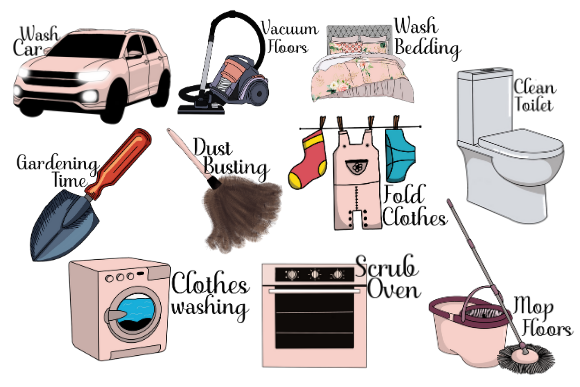 Download House Cleaning Planner Stickers Graphics - Planner Collection