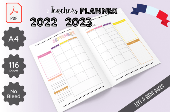 Download Teacher Planner French 2022 2023 Journal - Planner Collection
