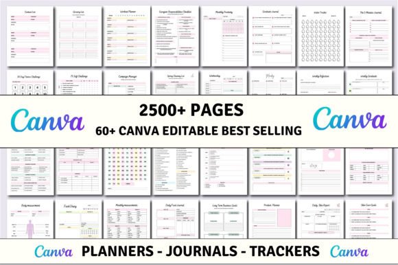 Download 60+ Editable Canva Planners Templates - Planner Collection