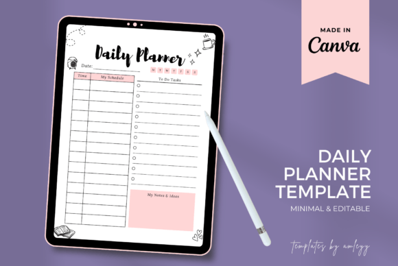 Download Digital Daily Planner Template | Canva - Planner Collection
