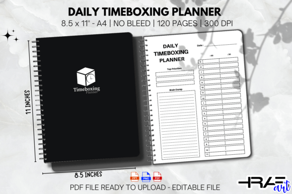 Download Daily Timeboxing Planner Editable | KDP - Planner Collection