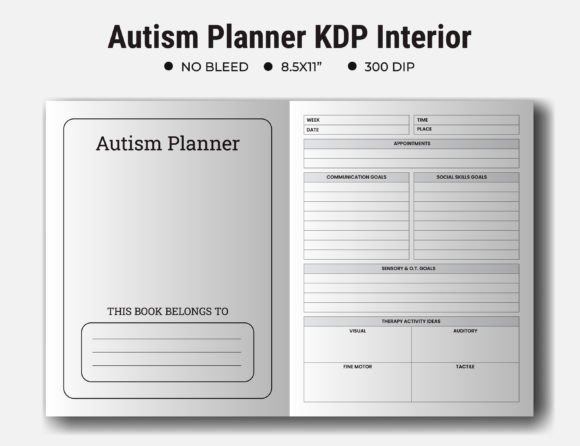 Download Autism Planner KDP Interior - Planner Collection