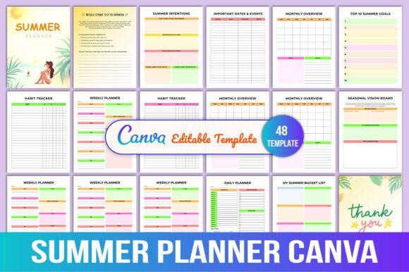 Download 🌞 Summer Planner Canva - Planner Collection