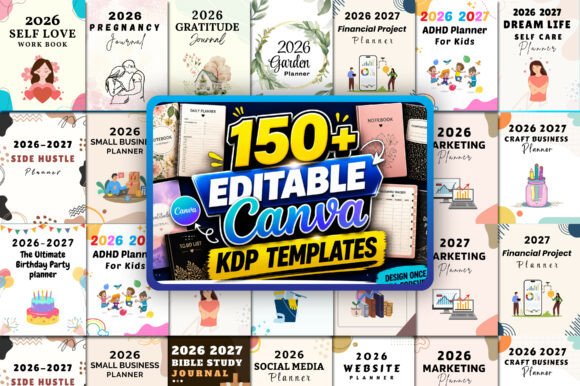 Download 150+ Canva Editable KDP Planner Bundle - Planner Collection