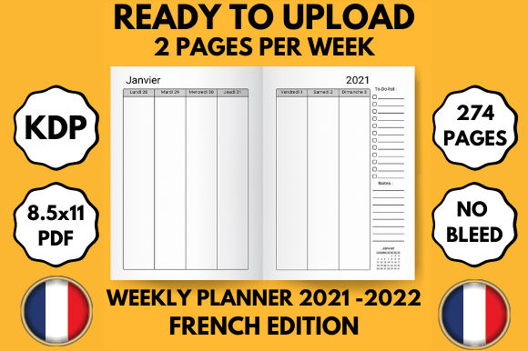 Download 2021-2022 2 Years Planner French 8.5x11 - Planner Collection