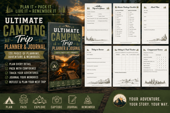 Download Ultimate Camping Trip Planner &amp; Journal - Planner Collection