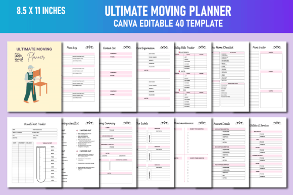 Download Ultimate Moving Planner Canva KDP - Planner Collection
