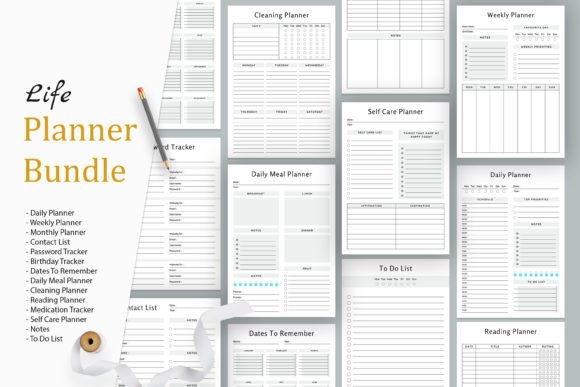 Download Printable Life Planner Bundle Pack - Planner Collection