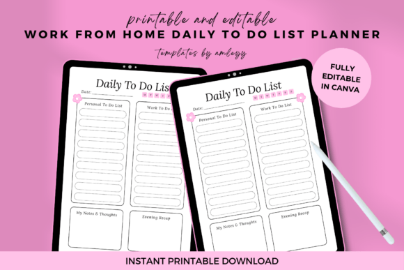 Download Minimalist Pink Work from Home Planner - Planner Collection