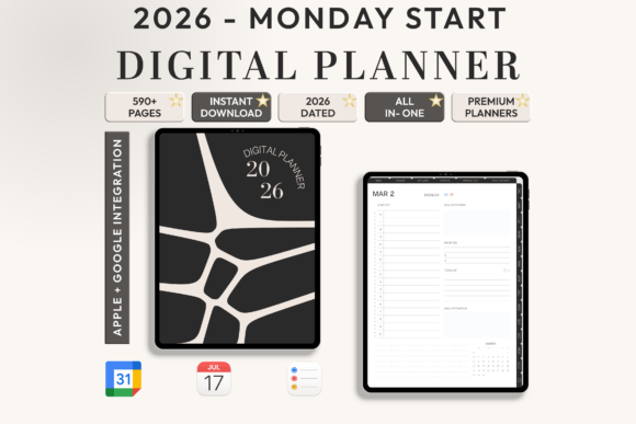 Download All-in-One Digital Planner 2026 - Monday - Planner Collection