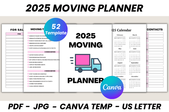 Download 2025 Moving Planner Canva Template - Planner Collection