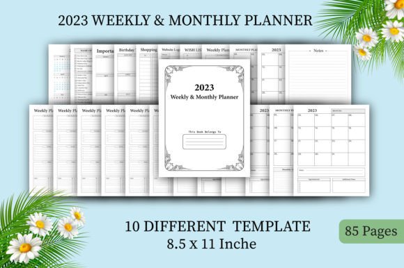 Download 2023 Weekly &amp; Monthly Planner KDP - Planner Collection