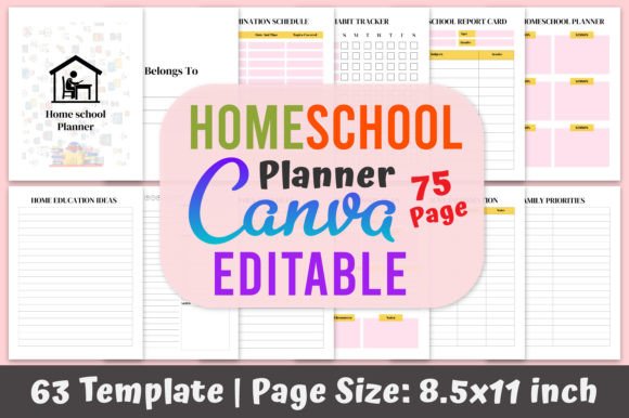 Download Home School Planner Printable Canva - Planner Collection