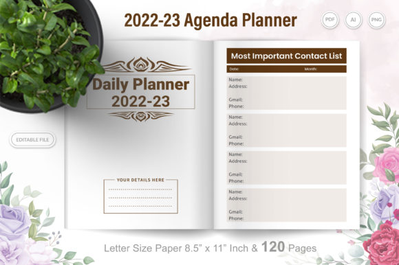 Download 2021-2022 Agenda Planner Template - Planner Collection