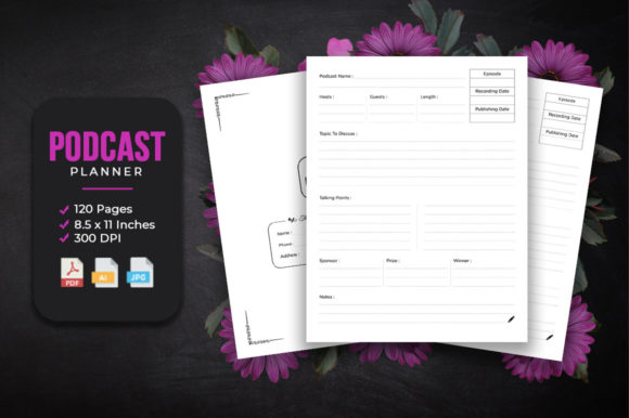 Download Podcast Planner - KDP Interior - Planner Collection