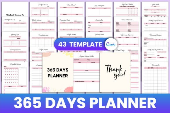 Download 365 Days Planner Canva Interior - Planner Collection
