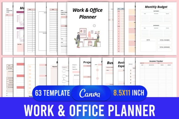 Download Work &amp; Office Planner Canva Template - Planner Collection