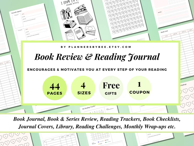 Download Book Planner, Reading Tracker, Book Read - Planner Collection