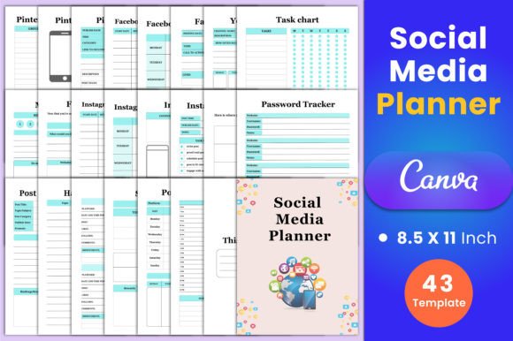 Download Social Media Planner Canva Interior - Planner Collection