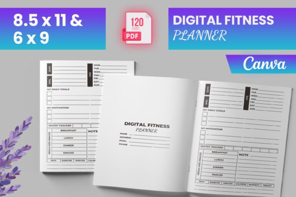 Download Digital Fitness Planner Canva (KDP) - Planner Collection