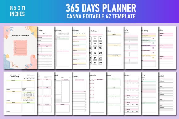 Download 365 Days Planner Canva KDP - Planner Collection