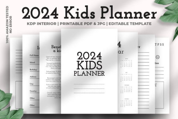 Download 2024 Kids Planner Kdp Interior - Planner Collection