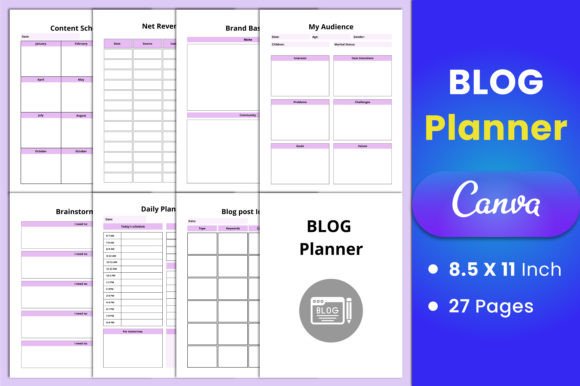 Download Blog Planner Canva Template - Planner Collection