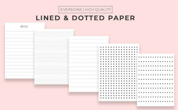 Download Minimalist Line &amp; Dot Grid Planner Pages - Planner Collection