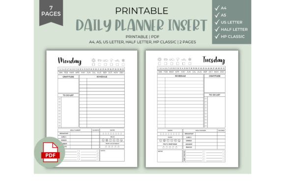 Download Daily Planner Inserts - Planner Collection
